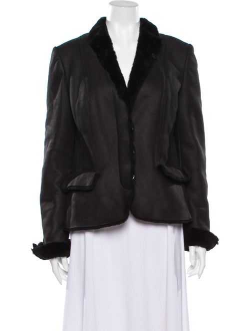 Gucci Leather Blazer Black