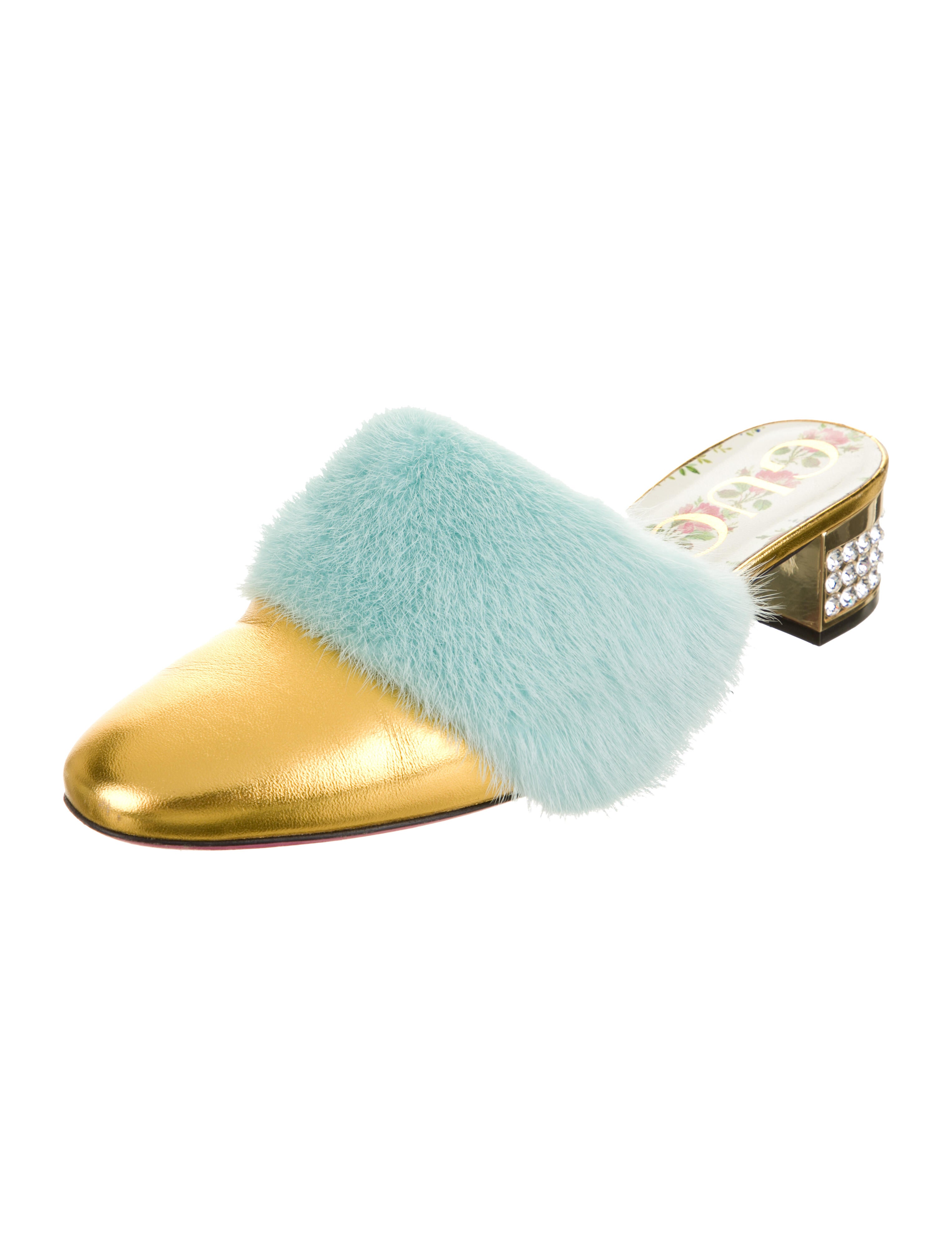 Gucci 2018 Candy Mules Gold Pumps, Shoes GUC462875 The RealReal