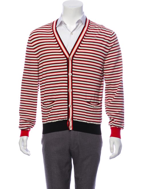 Gucci Striped Wool Cardigan beige