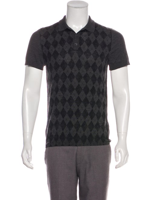 Gucci Argyle Polo Shirt black