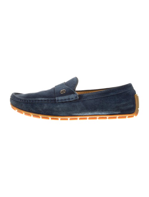 Gucci Suede Driver Loafers blue