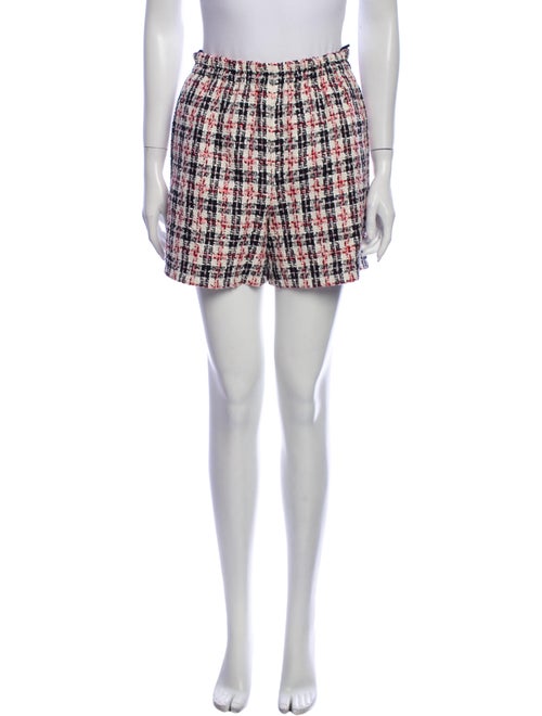 Gucci Plaid Print Mini Shorts Blue