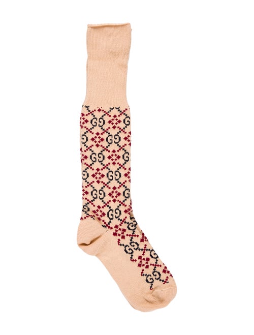 Gucci Knit GG Socks tan