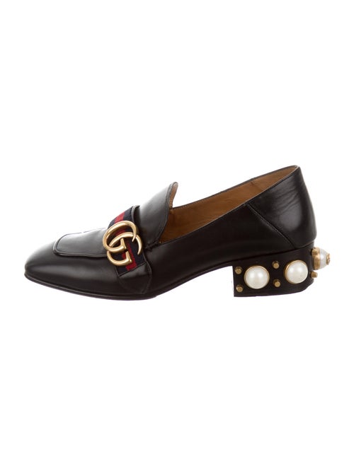 Gucci Gucci Web Accent Leather Loafers Black