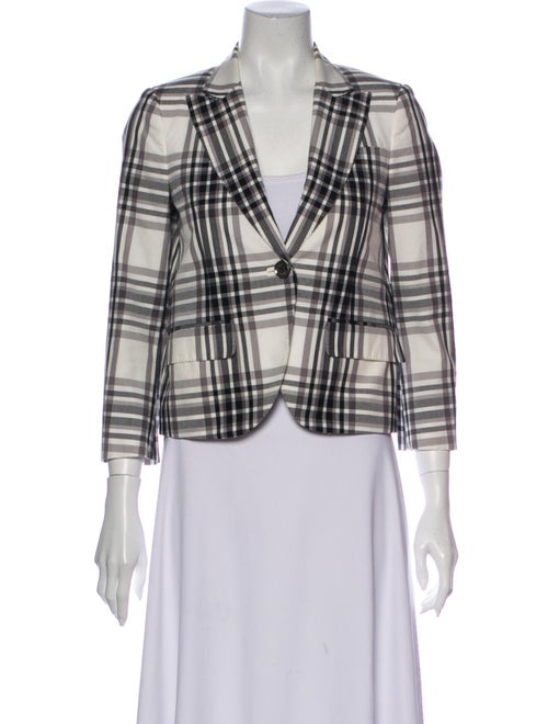 Gucci Plaid Print Blazer White