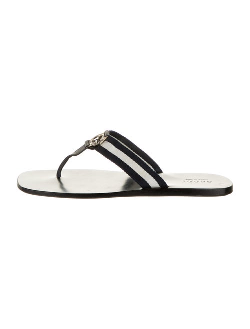 Gucci Gucci Web Accent Flip Flops Blue