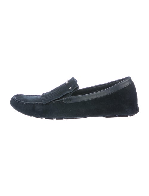 Gucci Suede Kiltie Loafers navy