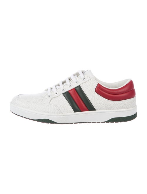 Gucci Gucci Web Accent Leather Sneakers White