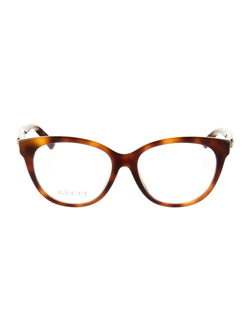 Gucci Cat-Eye Embellished Eye Glasses Brown