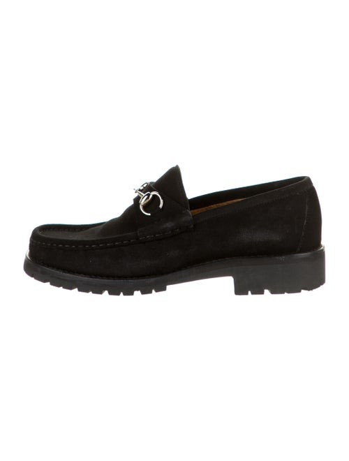 Gucci Suede Horsebit Loafers black