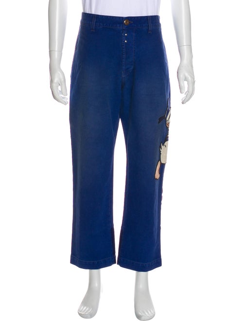 Gucci Donald Duck Embroidered Pants Blue