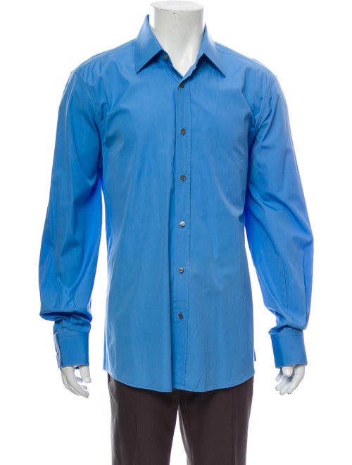 Gucci Long Sleeve Dress Shirt Blue