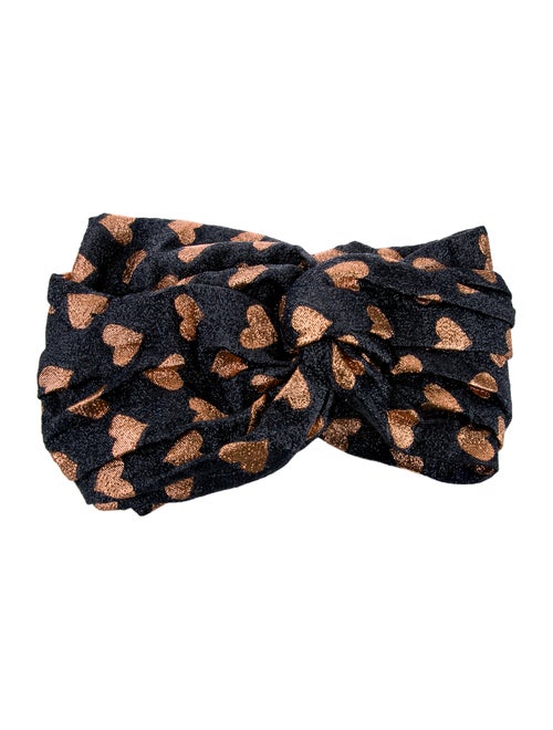 Gucci Heart Woven Turban Navy