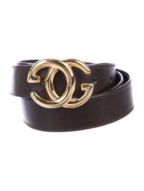 Gucci GG Leather Belt gold