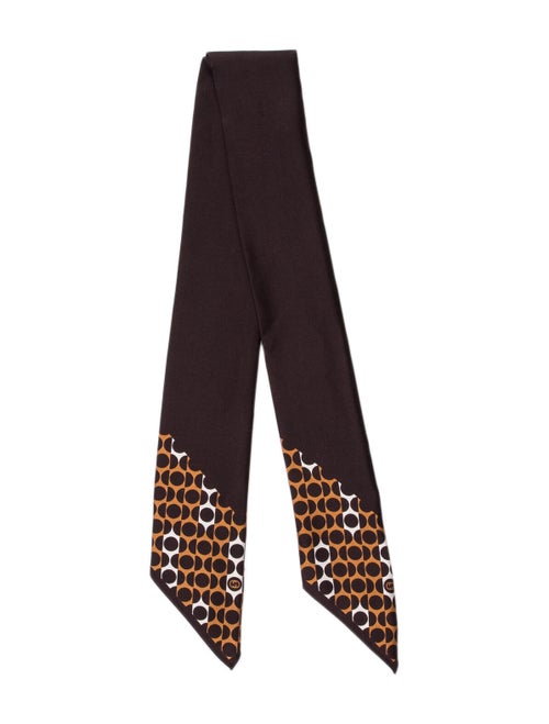 Gucci Printed Silk Bandeau Brown