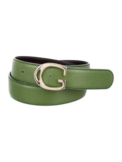 Gucci Vintage Leather Belt Green