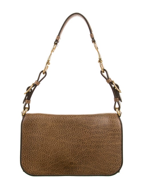 Gucci Harness Leather Baguette Brown