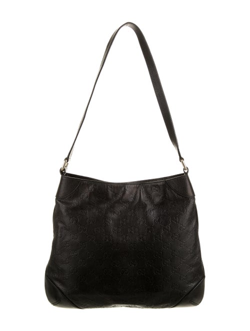 Gucci Signature Leather Shoulder Bag Black