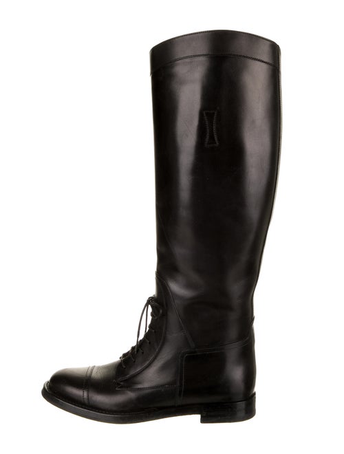 Gucci Leather Riding Boots Black