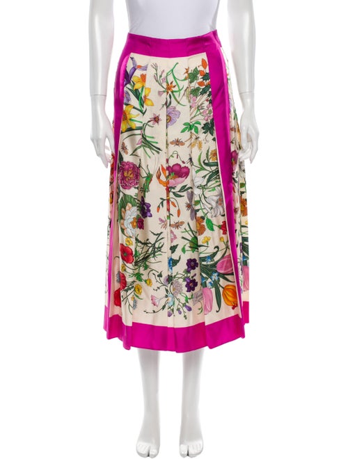 Gucci Silk Midi Length Skirt