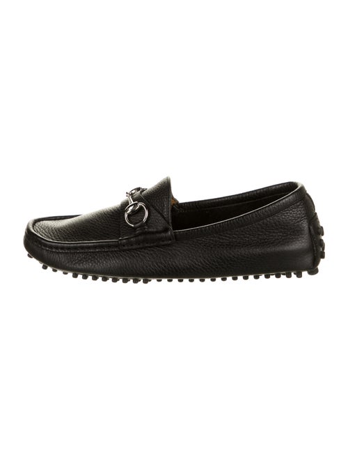 Gucci Horsebit Accent Leather Loafers Black