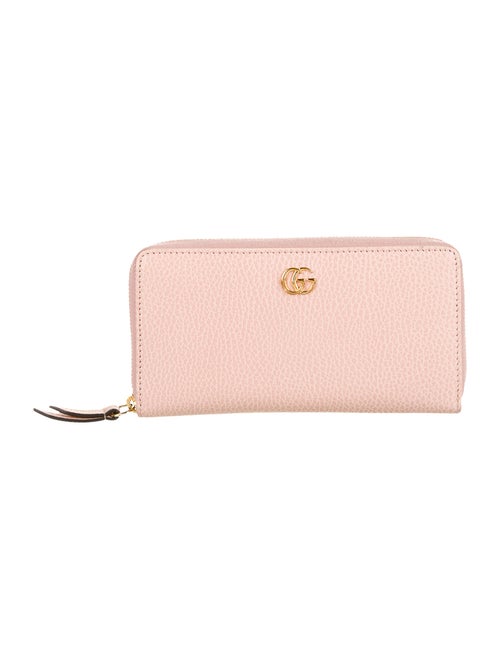 Gucci Leather Zip-Around Wallet Pink