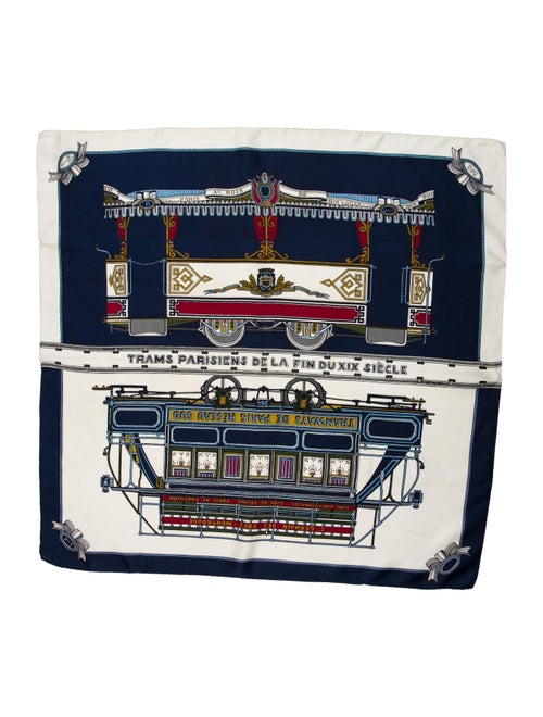 Gucci Printed Silk Scarf Navy