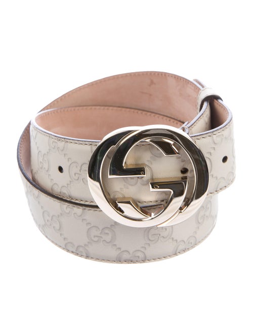 Gucci GG Leather Belt gold