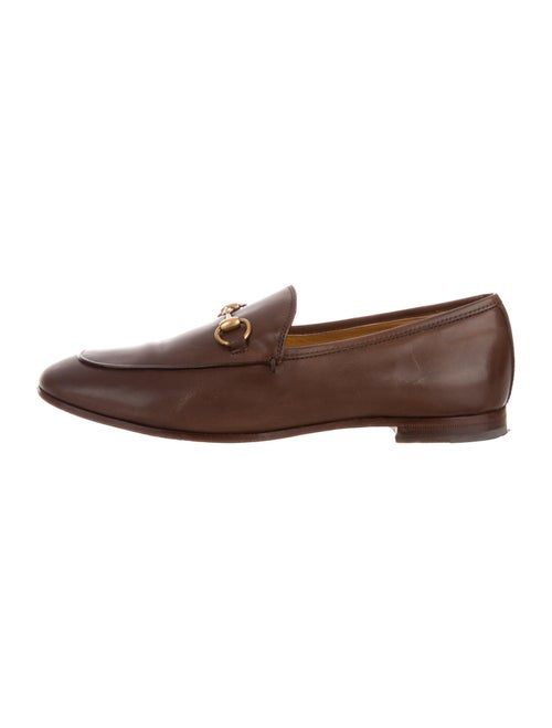 Gucci Horsebit Accent Leather Loafers Brown
