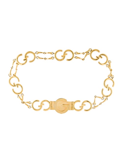 Gucci Vintage Chain-Link GG Belt Gold
