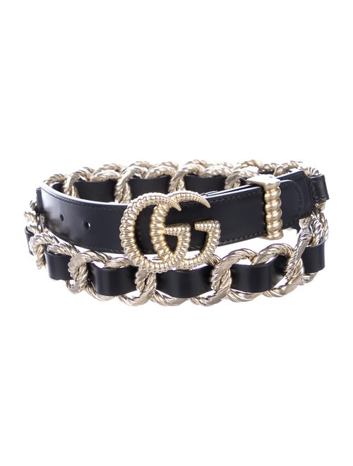 Gucci GG Torchon Chain Belt Black
