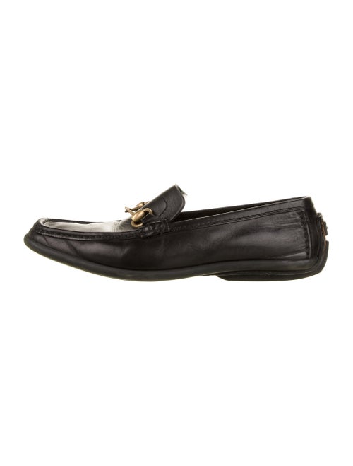 Gucci Horsebit Accent Leather Loafers Black