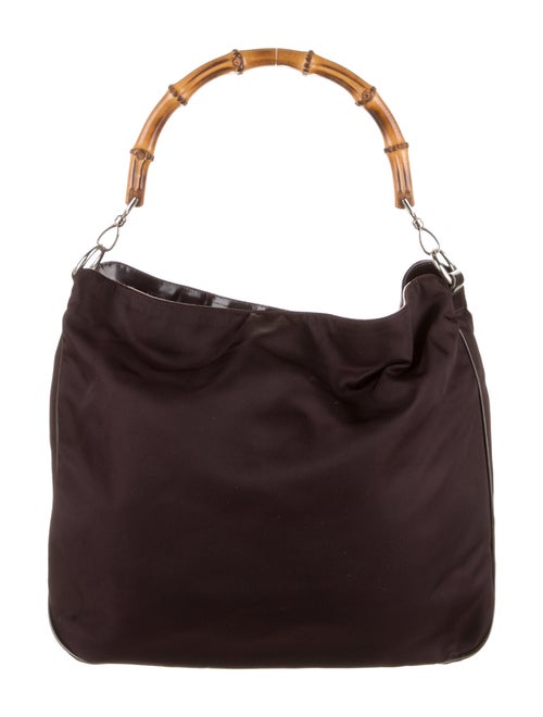 Gucci Vintage Bamboo Satchel Plum