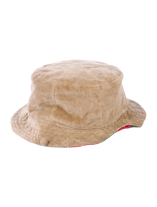 Gucci Velvet Horsebit Bucket Hat Tan