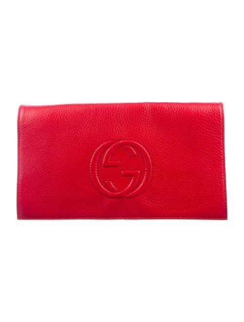 Gucci Soho Disco Clutch Red
