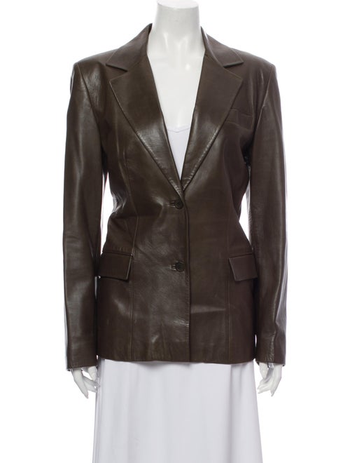 Gucci Leather Blazer Green