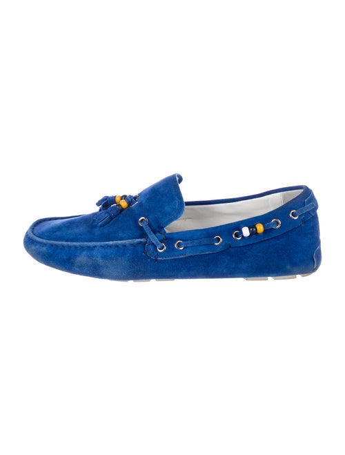 Gucci Suede Boat Shoes Blue
