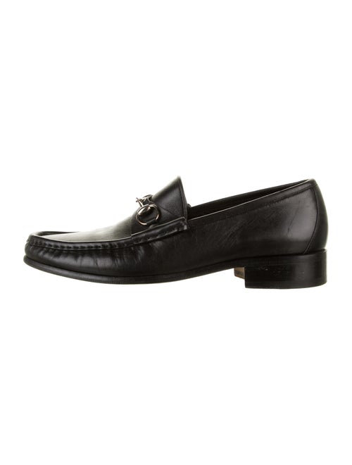 Gucci Leather Horsebit Loafers black