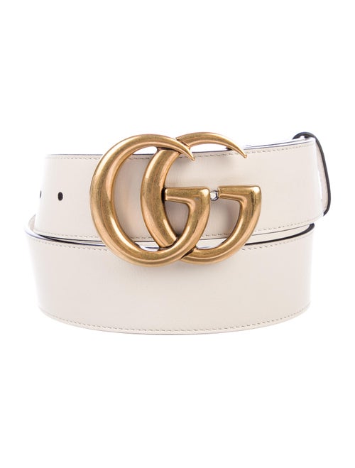 Gucci Leather GG Belt gold