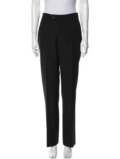 Gucci Striped Straight Leg Pants Black