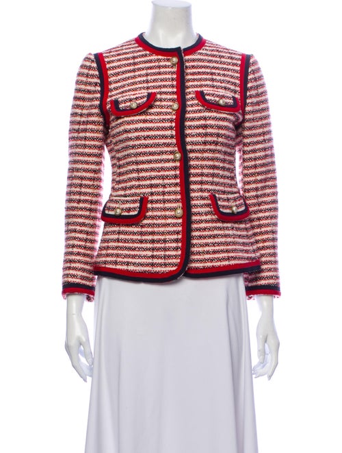 Gucci 2017 Striped Evening Jacket Red