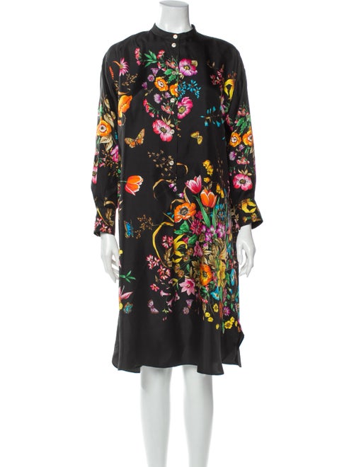Gucci Silk Knee-Length Dress Black