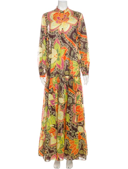Gucci Printed Long Dress Yellow
