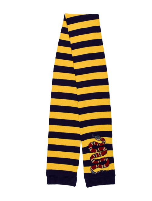Gucci Wool Loved Kingsnake Scarf yellow