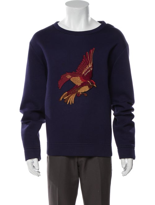 Gucci Crew Neck Long Sleeve Sweatshirt Blue