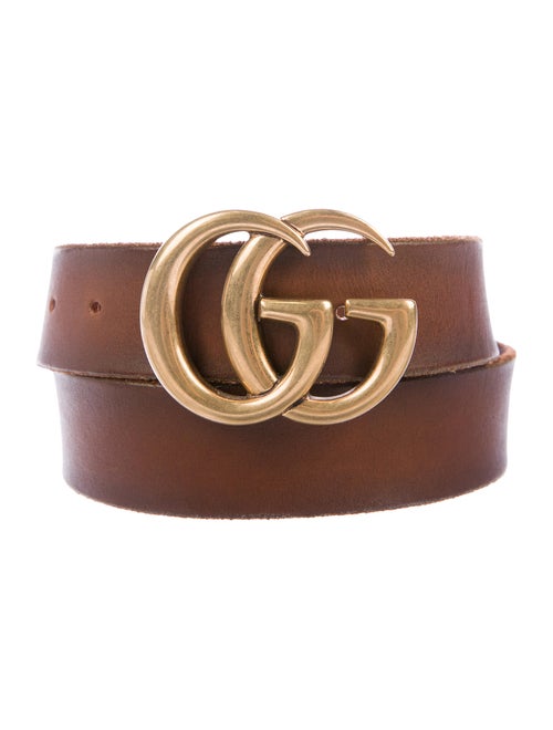 Gucci GG Leather Belt Brown