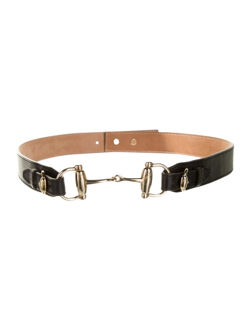 Gucci Leather Horsebit Belt Black
