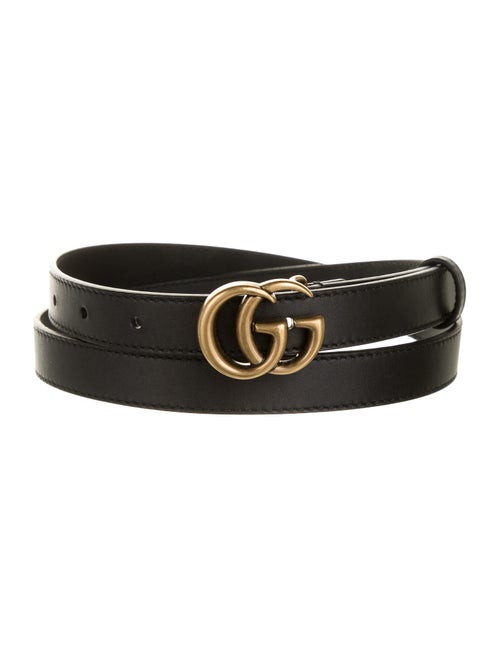 Gucci Marmont Skinny Belt Black