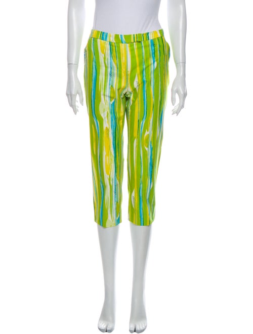 Gucci Printed Straight Leg Pants Green