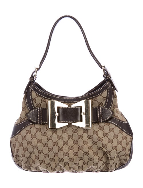 Gucci GG Canvas Queen Hobo Brown
